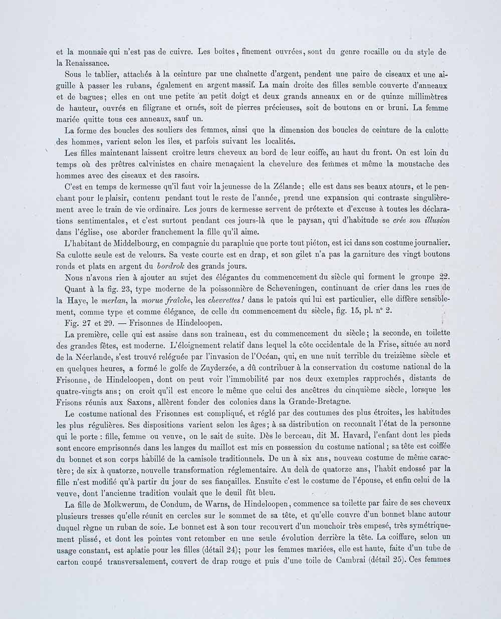 1888 Chromolithograph 19th Century Holland Fashion Costume Headdress Lace LCH5