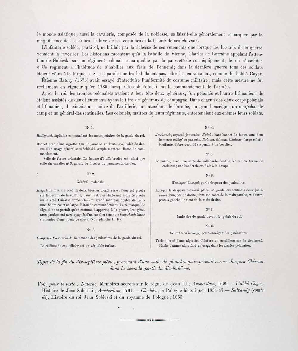 1888 Chromolithograph Poland Military Uniform Janissary Army Cavalryman LCH5