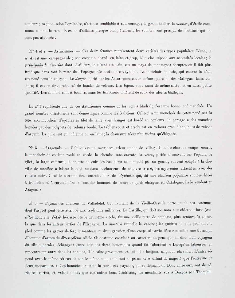 1888 Chromolithograph Spain Costume Fashion Asturia Castile Galicia LCH5