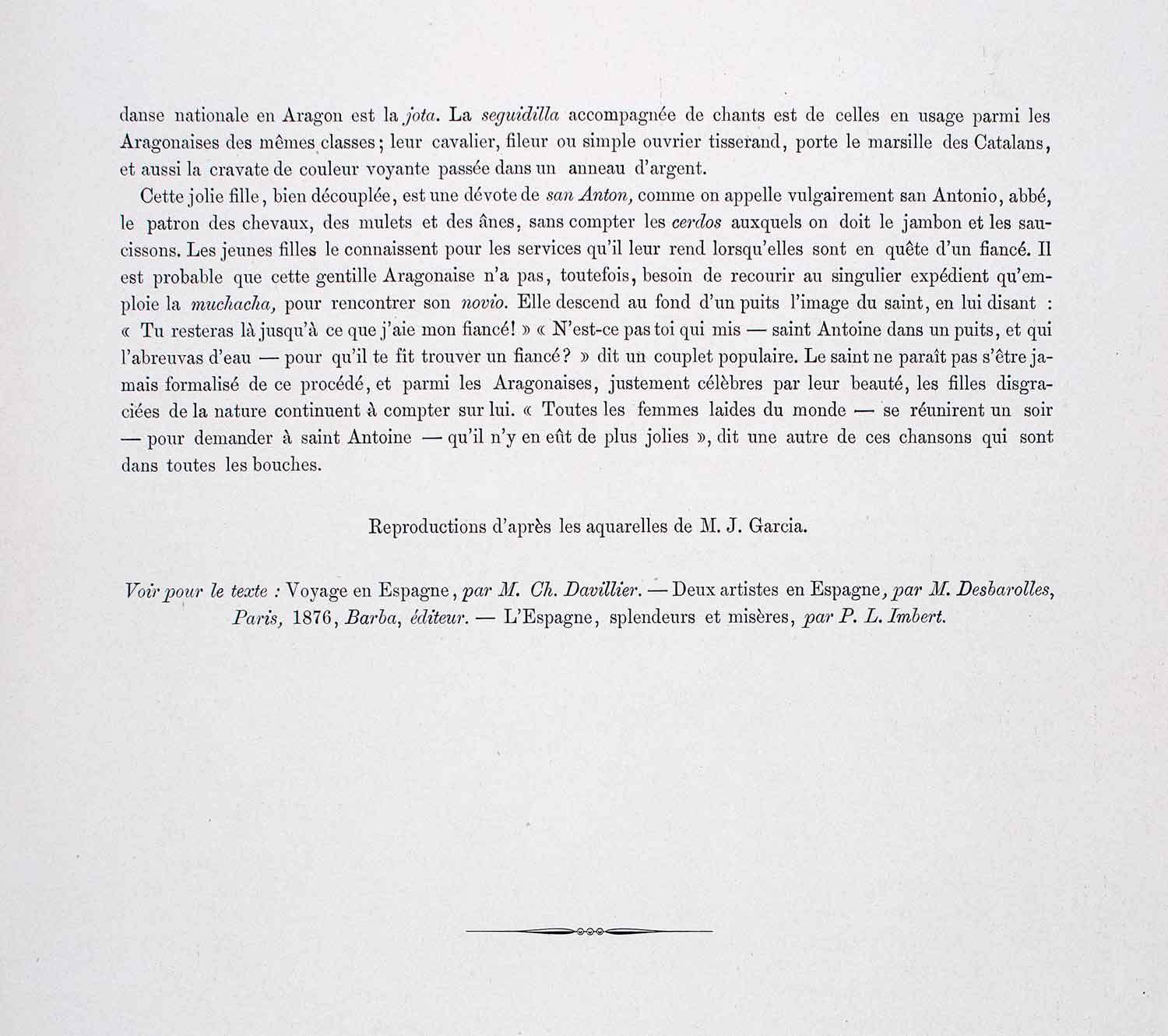 1888 Chromolithograph Folk Costume Spain Catalan Aragon Traditional Gorro LCH5