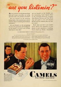 1932 Ad Camel Cigarettes Morton Downey Tony Wons Renard - ORIGINAL LD1