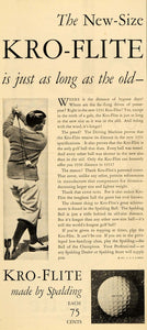 1931 Ad Spalding Kro-Flite Golf Ball Golfer Plus Fours - ORIGINAL LD1