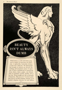 1936 Ad Vintage Mimeograph Machine A. B. Dick Sphinx - ORIGINAL ADVERTISING LD1