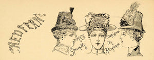 1885 Ad Redfern Designer Hats Clothier Milliner Fashion - ORIGINAL LF2