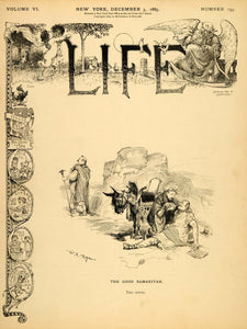 1885 Cover LIFE Good Samaritan Grover Cleveland Silver - ORIGINAL LF2