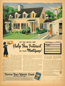 1937 Ad Dutch Boy Paint White National Lead Household - ORIGINAL ADVERTISING LF3