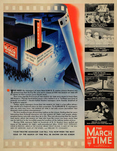 1938 Ad March Of Time Theatre Men Medicine Nazi Germany - ORIGINAL LF3
