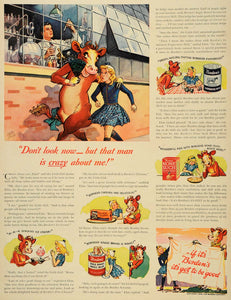1939 Ad Borden Cheese Milk Ice Cream Mince Meat Cow Art - ORIGINAL LF3