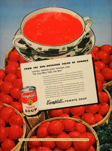1949 Ad Campbell's Tomato Soup Summer Cream Puree Cans - ORIGINAL LF3