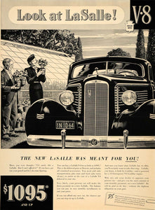 1937 Ad La Salle Horsepower V-8 Cadillac Engine Motor - ORIGINAL ADVERTISING LF3