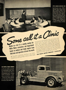 1937 Ad White Motor Cars Clinic Analyze Machines Trucks - ORIGINAL LF3