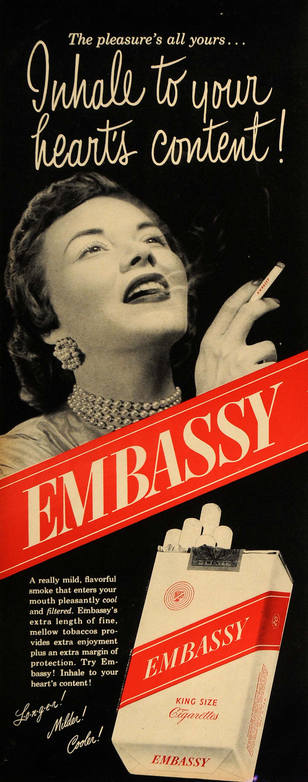 embassy red cigarettes 1949 Ad Embassy Cigarettes Tobacco Smoking Fashion Star embassy red cigarettes 1949 Ad Embassy Cigarettes Tobacco Smoking Fashion Star