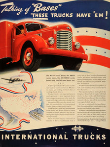 1941 Ad International Harvester Trucks WWII Army Navy Air Force War Efforts LF4