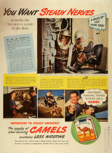 1942 Ad Camel Cigarettes Tom Floyd Engineer Bomber World War II Plane LF4