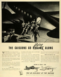 1942 Ad Airline Caisson WWII War Production Efforts Aviation Military LF4