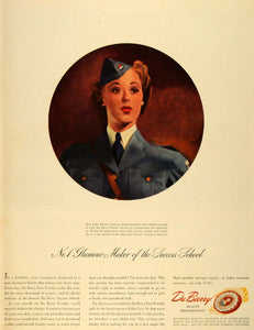 1942 Ad Du Barry Beauty Preparations Makeup Cosmetics WWII Edna Skinner LF4