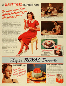 1940 Ad Royal Chocolate Pudding Orange Flavor Gelatin Dessert Jane Withers LF4