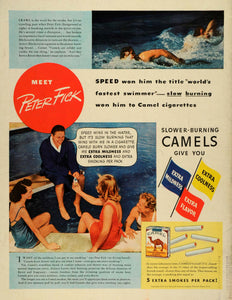 1940 Ad R J Reynolds Camel Cigarettes Women Smoking Swimsuits Peter Joseph LF4