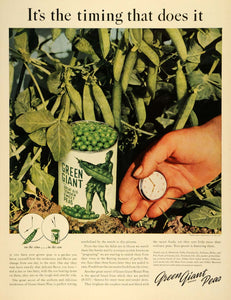 1941 Ad Minnesota Valley Canning Co Green Giant Peas Can Canned Food Garden LF4