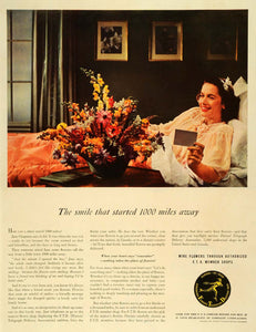 1941 Ad Florists' Telegraph Delivery Logo FTD Association Bouquet Flowers LF4 - Period Paper
