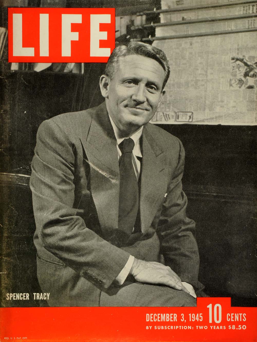 1945 Cover LIFE American Theatrical Film Movie Actor Spencer B. Tracy LF5