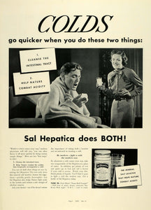 1936 Ad Sal Hepatica Effervescent Saline Laxative Cathartic Bristol Myers LF5