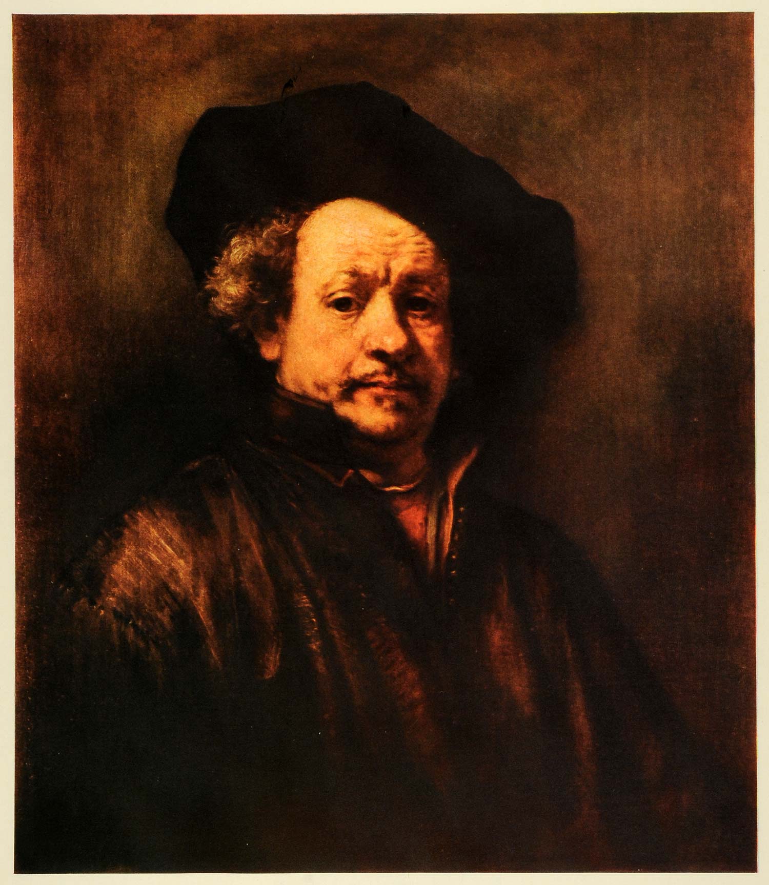 1936 Print Rembrandt 1660 Self Portrait Painting Artwork Metropolitan Museum LF5