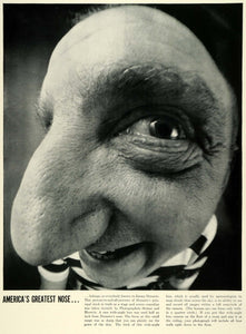 1936 Print Jimmy Durante American Singer Pianist Comedian Huge Nose Hurwitz LF5
