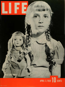1939 Cover LIFE Barbara Devine Child Model Dolls Professional Children LF5