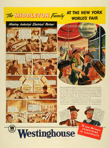 1939 Ad New York World Fair Middleton Family Westinghouse Electricity LF5