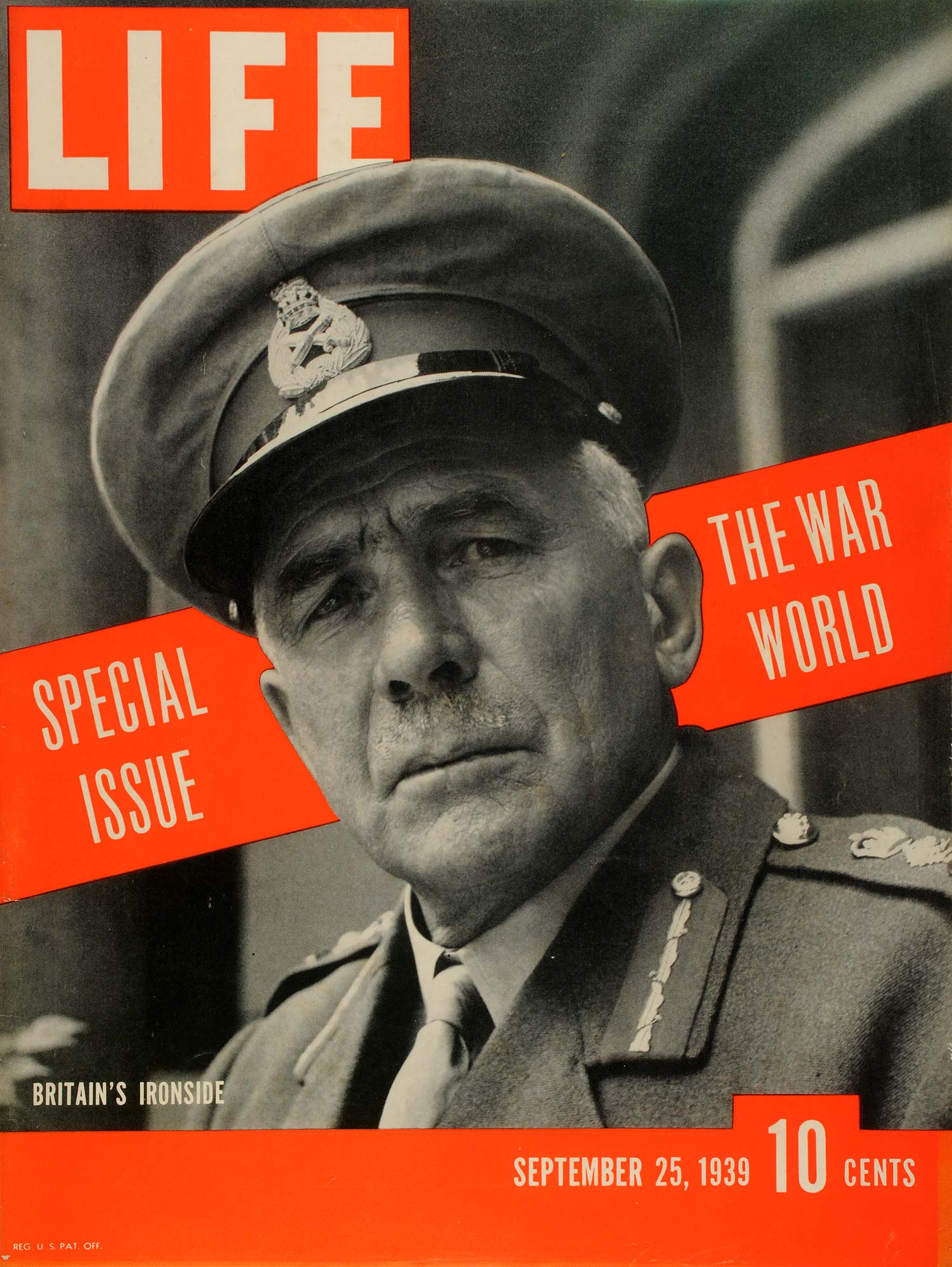1939 Cover Life Magazine Second World War 1st Baron Edmund Ironside British LF5