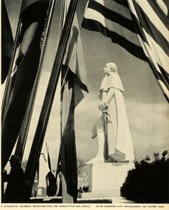 1939 Print New York World's Fair George Washington Monument Constitution LF5