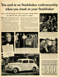 1939 Ad Studebaker Corp Wagon Automobiles Factory Champion Custom Club Sedan LF5