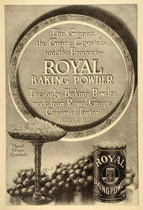 1909 Ad Royal Baking Powder Grape Crystals Hoagland - ORIGINAL ADVERTISING LHJ1