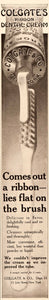 1909 Ad Colgate Ribbon Dental Cream Brush Toothpaste - ORIGINAL ADVERTISING LHJ1