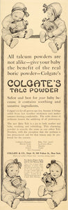 1914 Ad Colgate Talc Powder Boric Nursery Baby Bunting - ORIGINAL LHJ1
