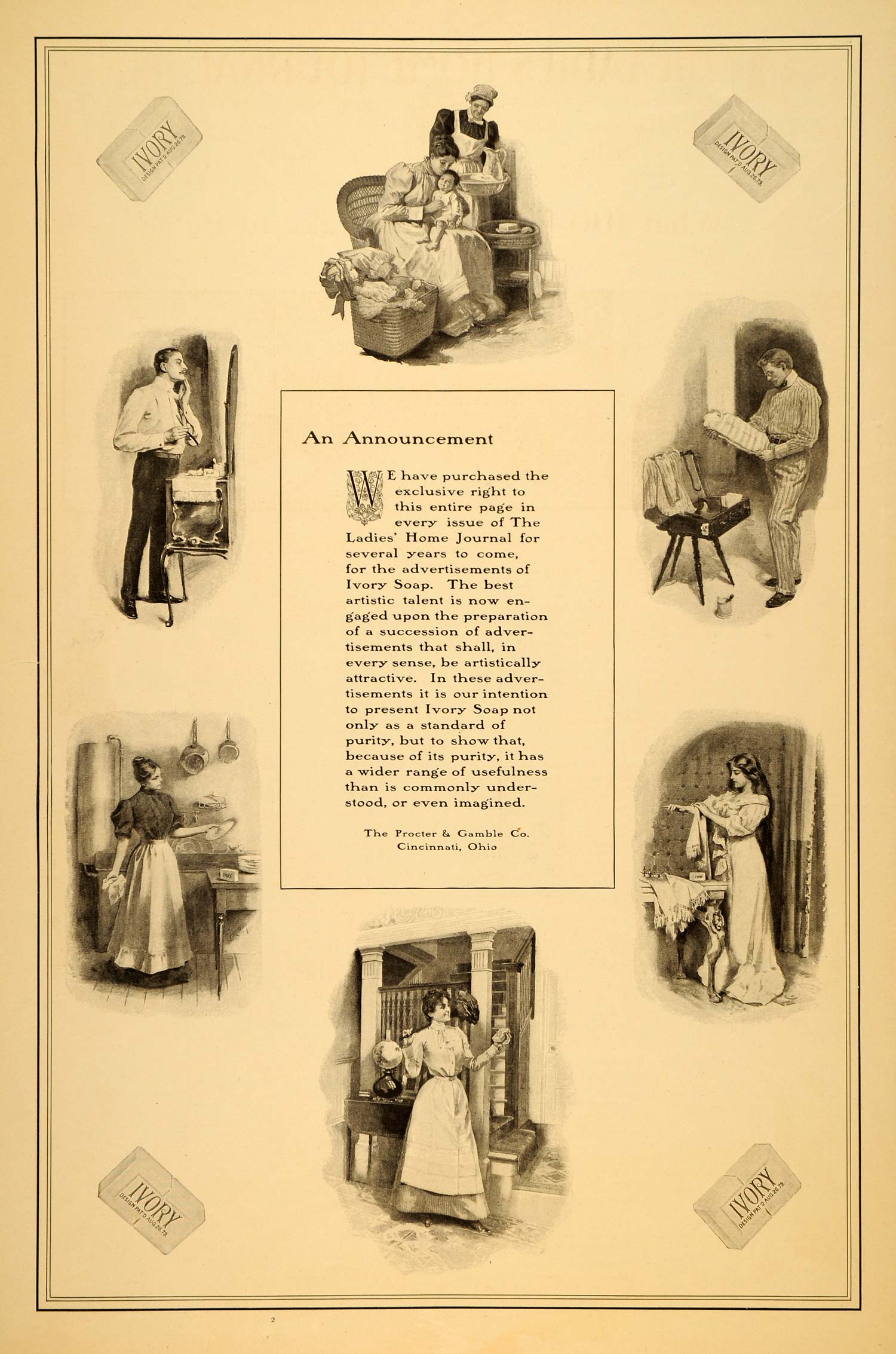 1903 Ad Ivory Soap Procter Gamble Women Men Household - ORIGINAL LHJ1