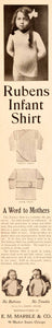 1903 Ad Rubens Infant Shirt Children Cotton Marble Girl - ORIGINAL LHJ1
