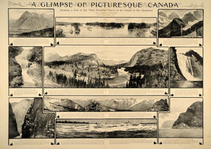 1901 Print Canada Lachine Rapids Fraser River Rockies - ORIGINAL HISTORIC LHJ1