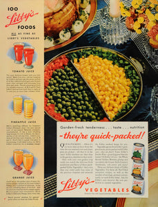 1936 Ad Libby's Canned Vegetables Fruit and Juices - ORIGINAL ADVERTISING LHJ2