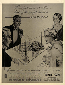 1936 Ad Wear-Ever Aluminum Cooking Utensils Jicha Art - ORIGINAL LHJ2
