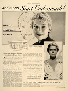 1936 Ad Pond's Cold Cream Mrs. W. Forbes Morgan Beauty - ORIGINAL LHJ2