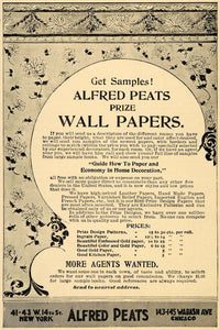 1895 Ad Alfred Peats Wall Papers Home Interior Decor - ORIGINAL ADVERTISING LHJ3