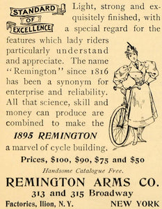 1895 Ad Remington Arms Bicycle Pricing Broadway NY - ORIGINAL ADVERTISING LHJ3