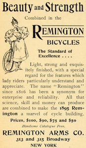 1895 Ad Remington Arms Bicycles Pricing 313 Broadway NY - ORIGINAL LHJ3