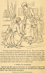 1891 Ad Word of Warning Ivory Soap Floats Fashion Dress - ORIGINAL LHJ3