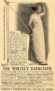 1896 Ad Whitely Exerciser Chicago Health Leotta Beauty - ORIGINAL LHJ3