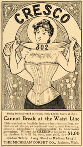 1900 Ad Cresco Corsets Women Clothing Body Image Curves - ORIGINAL LHJ4