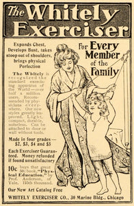 1900 Ad Whitely Exerciser Family Children Chest Bust - ORIGINAL ADVERTISING LHJ4