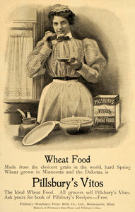 1900 Ad Wheat Food Pillsbury Vitos Recipe Housewife - ORIGINAL ADVERTISING LHJ4
